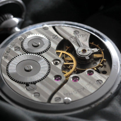 19セイコー プレシジョン 懐中時計 / 19セイコー/昭37　8　国鉄/ 15石 / 絶版時計 /19seiko-1341