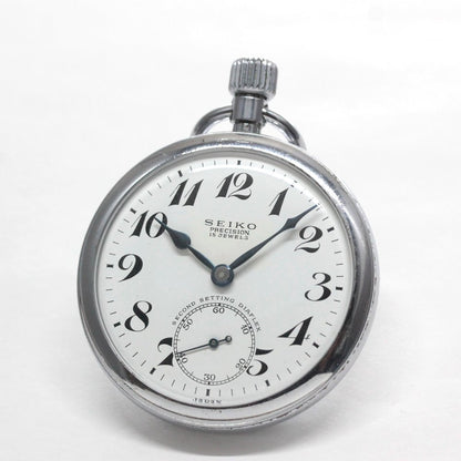 19セイコー プレシジョン 懐中時計 / 19セイコー/昭40　中支838　国鉄/15石 / 絶版時計 /19seiko-1343