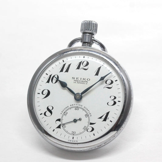 19セイコー プレシジョン 懐中時計 / 19セイコー/昭40　中支838　国鉄/15石 / 絶版時計 /19seiko-1343