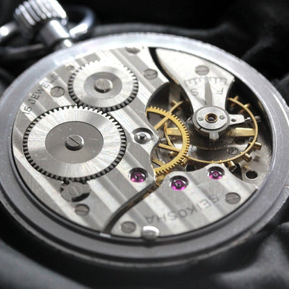 19セイコー プレシジョン 懐中時計 / 19セイコー/昭40　中支838　国鉄/15石 / 絶版時計 /19seiko-1343
