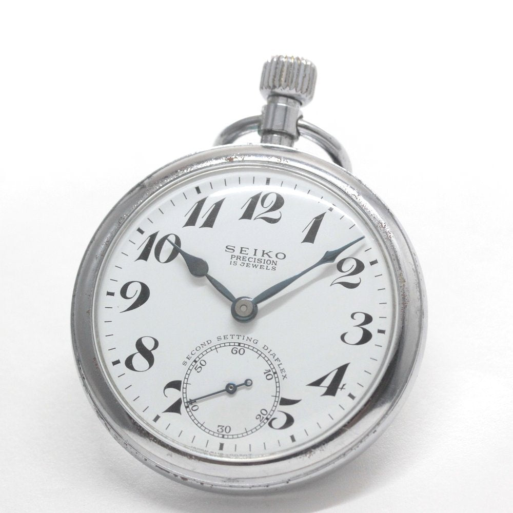 昭和41年の19セイコー鉄道時計/15石/秒針止め機能/絶版時計/19seiko-1344