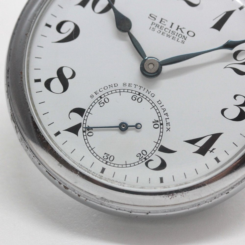 昭和41年の19セイコー鉄道時計/15石/秒針止め機能/絶版時計/19seiko-1344　スモールセコンド