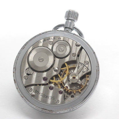 昭和41年の19セイコー鉄道時計/15石/秒針止め機能/絶版時計/19seiko-1344　ムーブメント