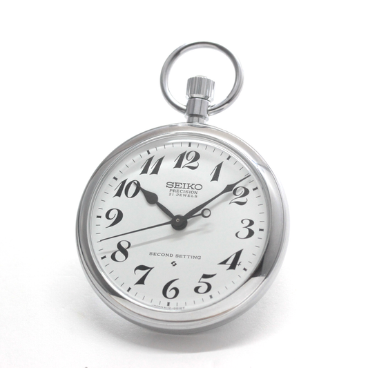 昭和の機械式セイコー鉄道時計/21石/19seiko-1346