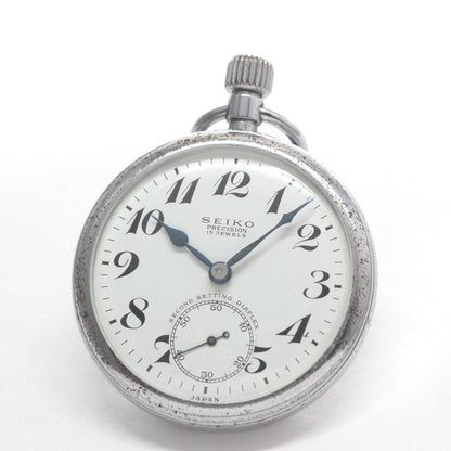 昭和39年の19セイコー鉄道時計/15石/秒針止め機能/絶版時計/19seiko-1348