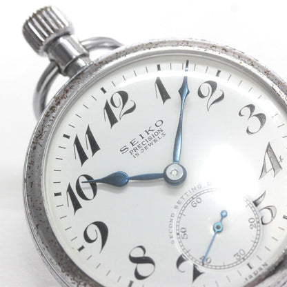 昭和39年の19セイコー鉄道時計/15石/秒針止め機能/絶版時計/19seiko-1348　文字盤