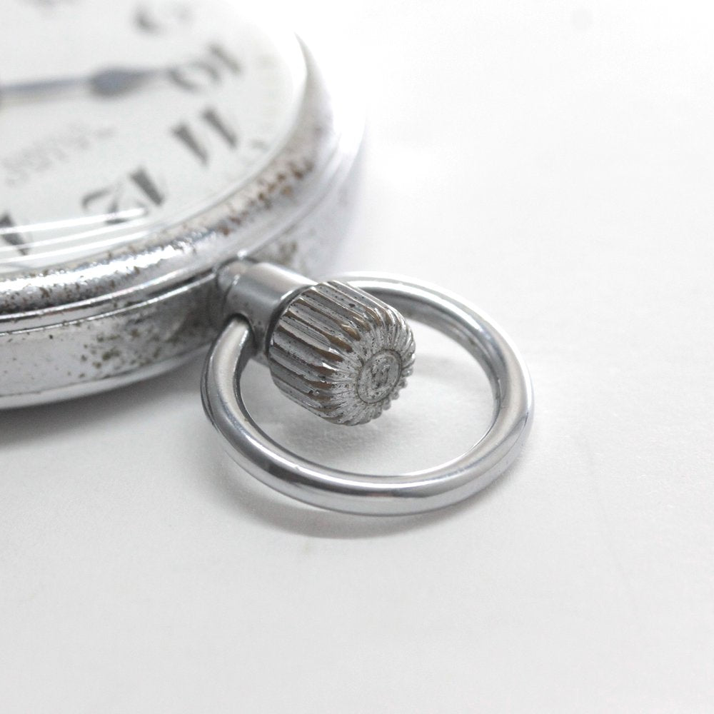 昭和39年の19セイコー鉄道時計/15石/秒針止め機能/絶版時計/19seiko-1348　リューズ