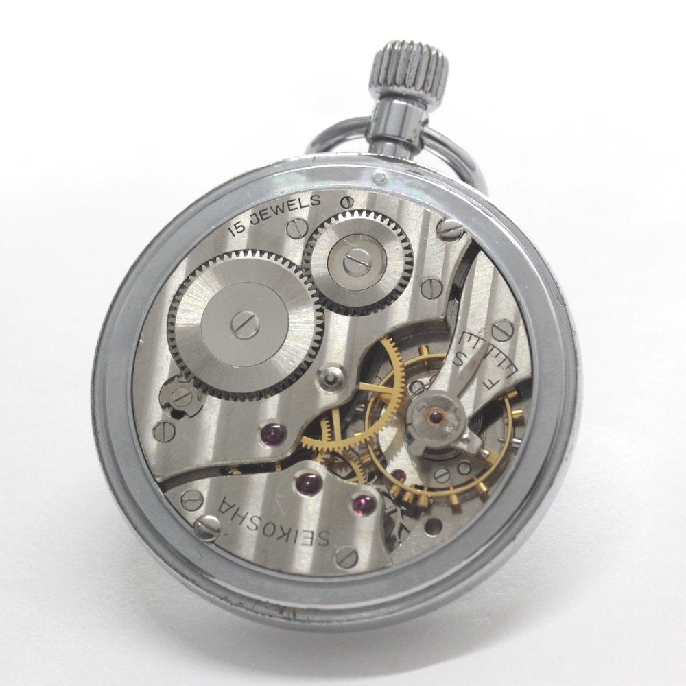 昭和39年の19セイコー鉄道時計/15石/秒針止め機能/絶版時計/19seiko-1348　ムーブメント