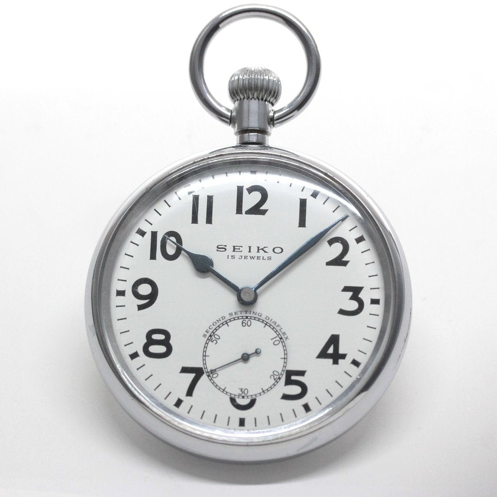 19セイコー プレシジョン 懐中時計 / 大型 直径58ミリ / 15石 / 絶版時計 / 19seiko-1350