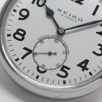 19セイコー プレシジョン 懐中時計 / 大型 直径58ミリ / 15石 / 絶版時計 / 19seiko-1350 秒停止機能