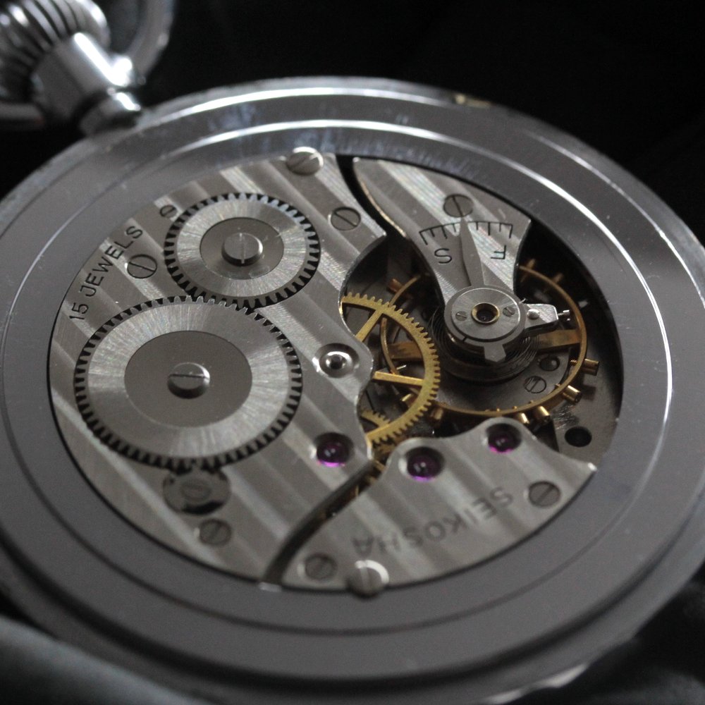 19セイコー プレシジョン 懐中時計 / 大型 直径58ミリ / 15石 / 絶版時計 / 19seiko-1350