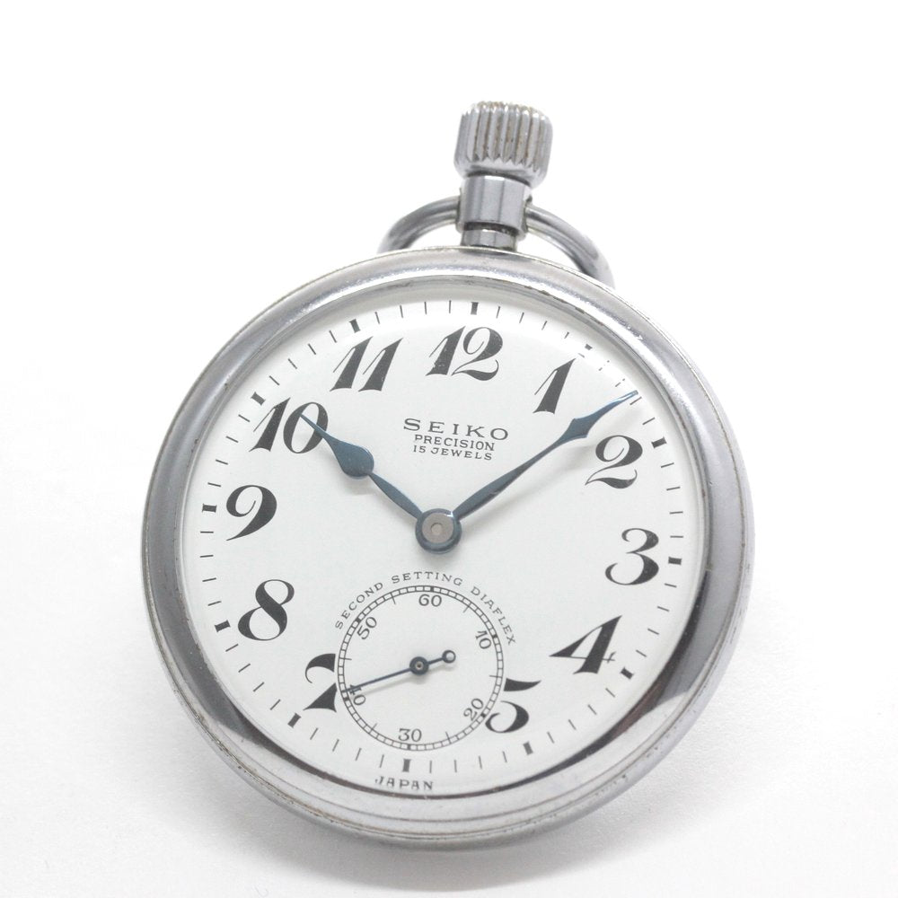 昭和41年の19セイコー鉄道時計/15石/秒針止め機能/絶版時計/19seiko-1353