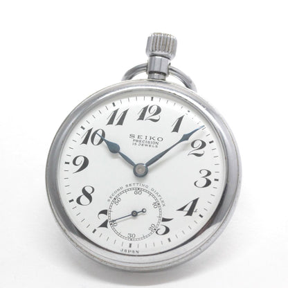 昭和41年の19セイコー鉄道時計/15石/秒針止め機能/絶版時計/19seiko-1353