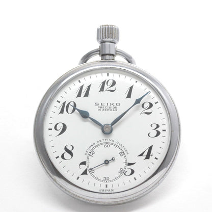 昭和41年の19セイコー鉄道時計/15石/秒針止め機能/絶版時計/19seiko-1353　正面
