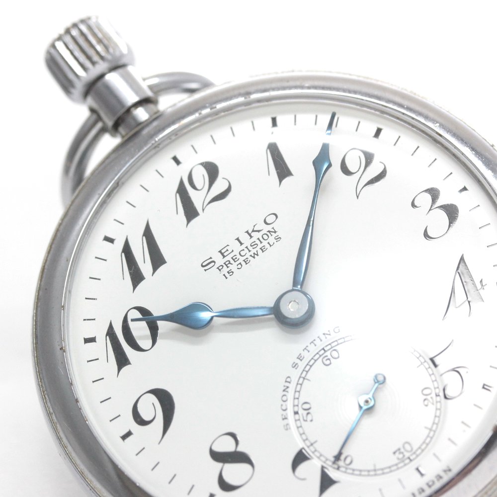 昭和41年の19セイコー鉄道時計/15石/秒針止め機能/絶版時計/19seiko-1353　文字盤