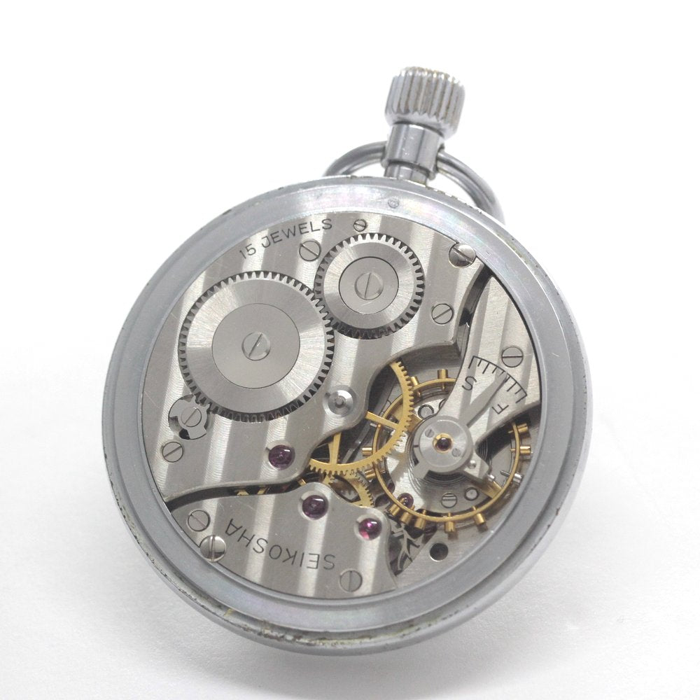 昭和41年の19セイコー鉄道時計/15石/秒針止め機能/絶版時計/19seiko-1353　ムーブメント