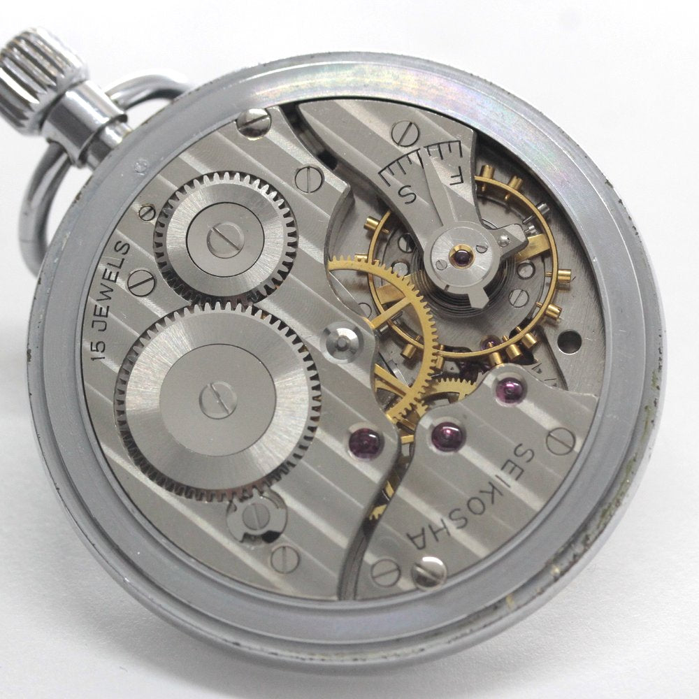 昭和41年の19セイコー鉄道時計/15石/秒針止め機能/絶版時計/19seiko-1353　ムーブメント