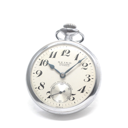 昭和35年の19セイコー鉄道時計/15石/秒針止め機能/絶版時計/19seiko-1355