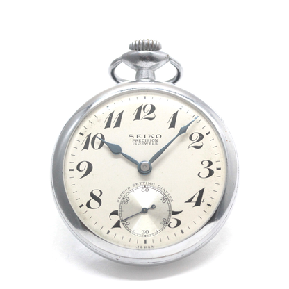 昭和35年の19セイコー鉄道時計/15石/秒針止め機能/絶版時計/19seiko-1355