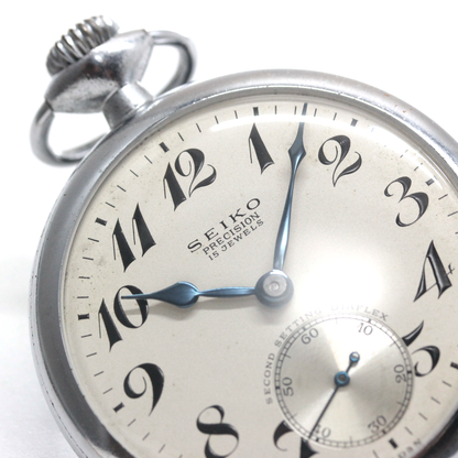 昭和35年の19セイコー鉄道時計/15石/秒針止め機能/絶版時計/19seiko-1355