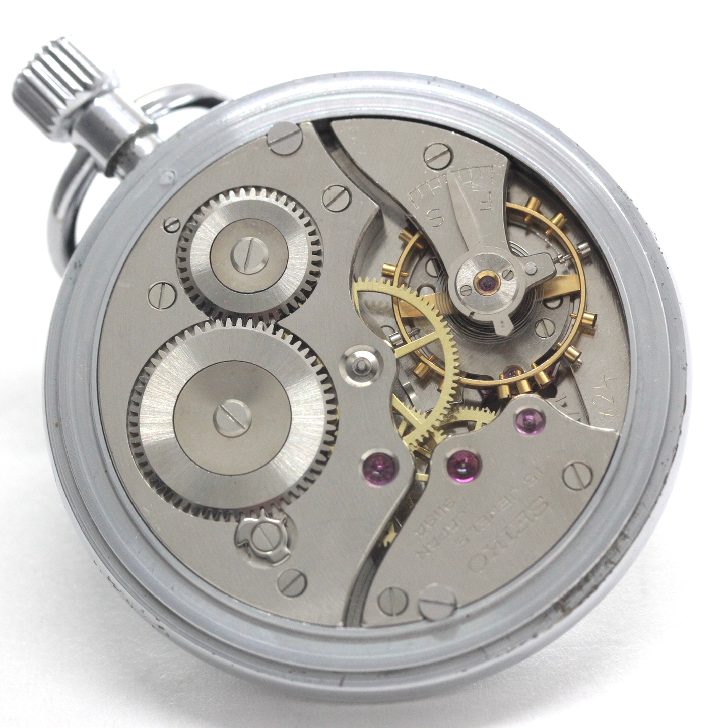 昭和46年の19セイコー鉄道時計/15石/秒針止め機能/絶版時計/19seiko