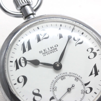 19セイコー プレシジョン 懐中時計/印字なし/15石/絶版時計/19seiko-1358