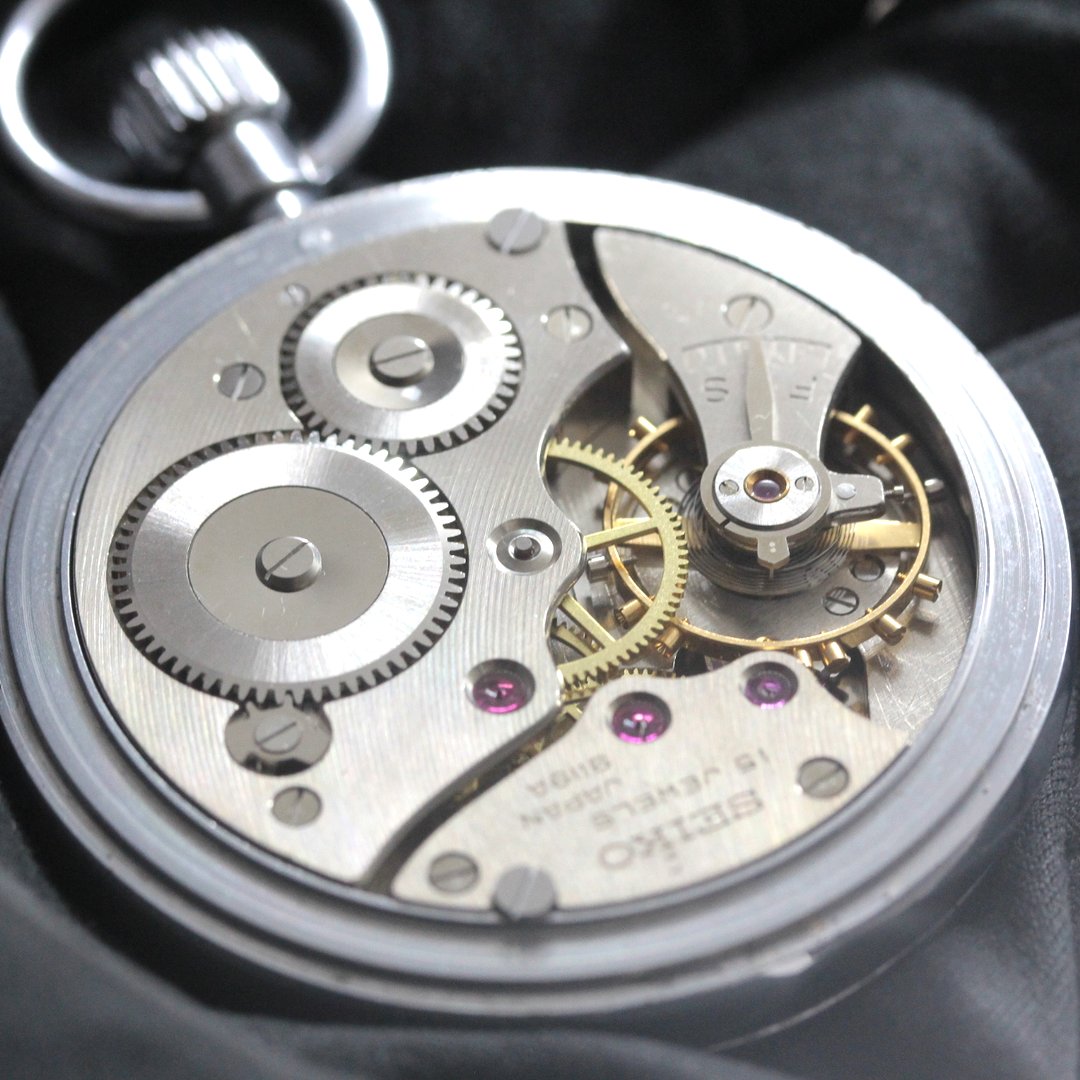 19セイコー プレシジョン 懐中時計/印字なし/15石/絶版時計/19seiko-1358
