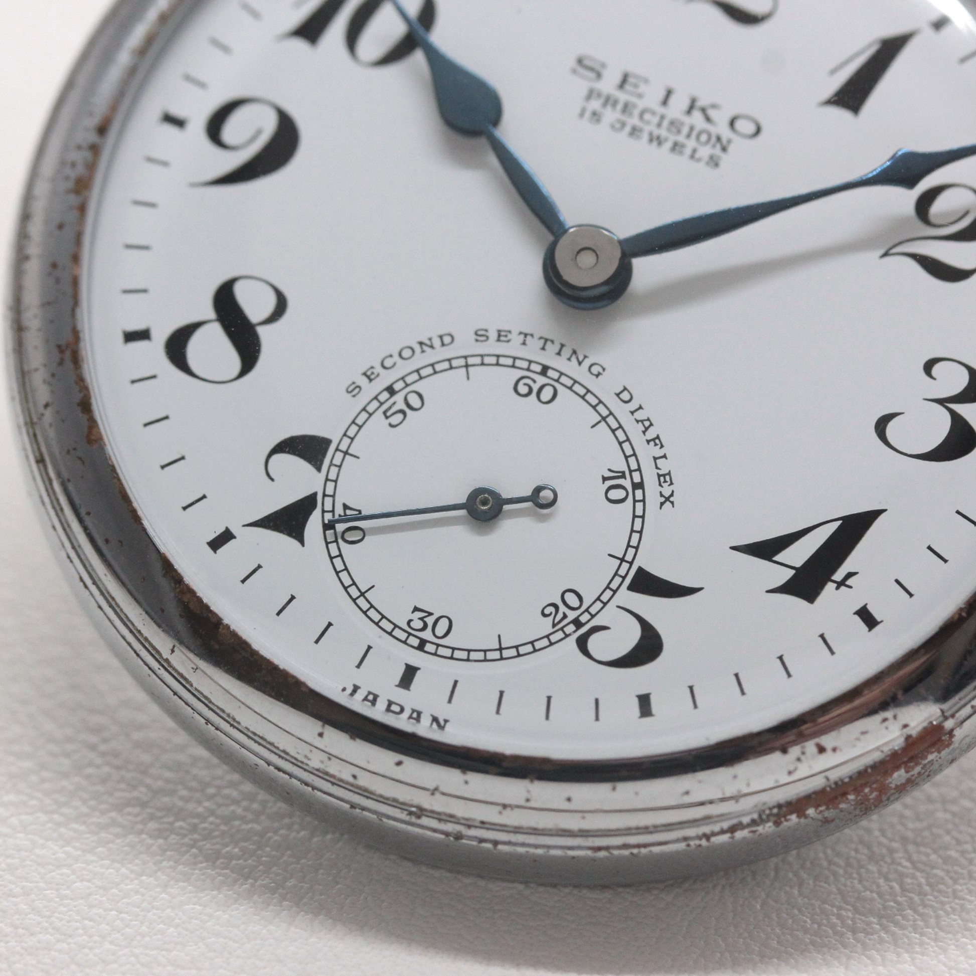 昭和の19セイコー鉄道時計/15石/ダイアフレックス/19seiko-1359 – 懐中