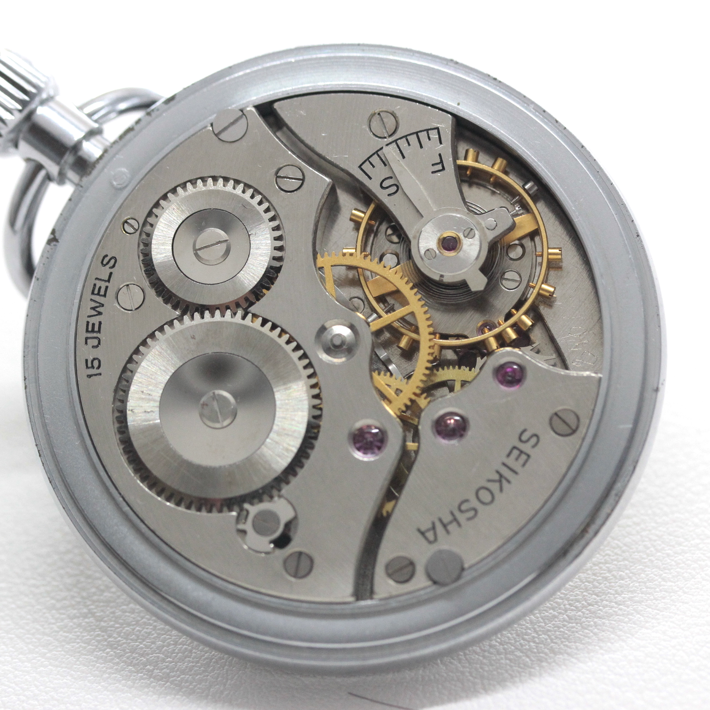 昭和4４年の19セイコー鉄道時計/15石/秒針止め機能/絶版時計/19seiko-1361