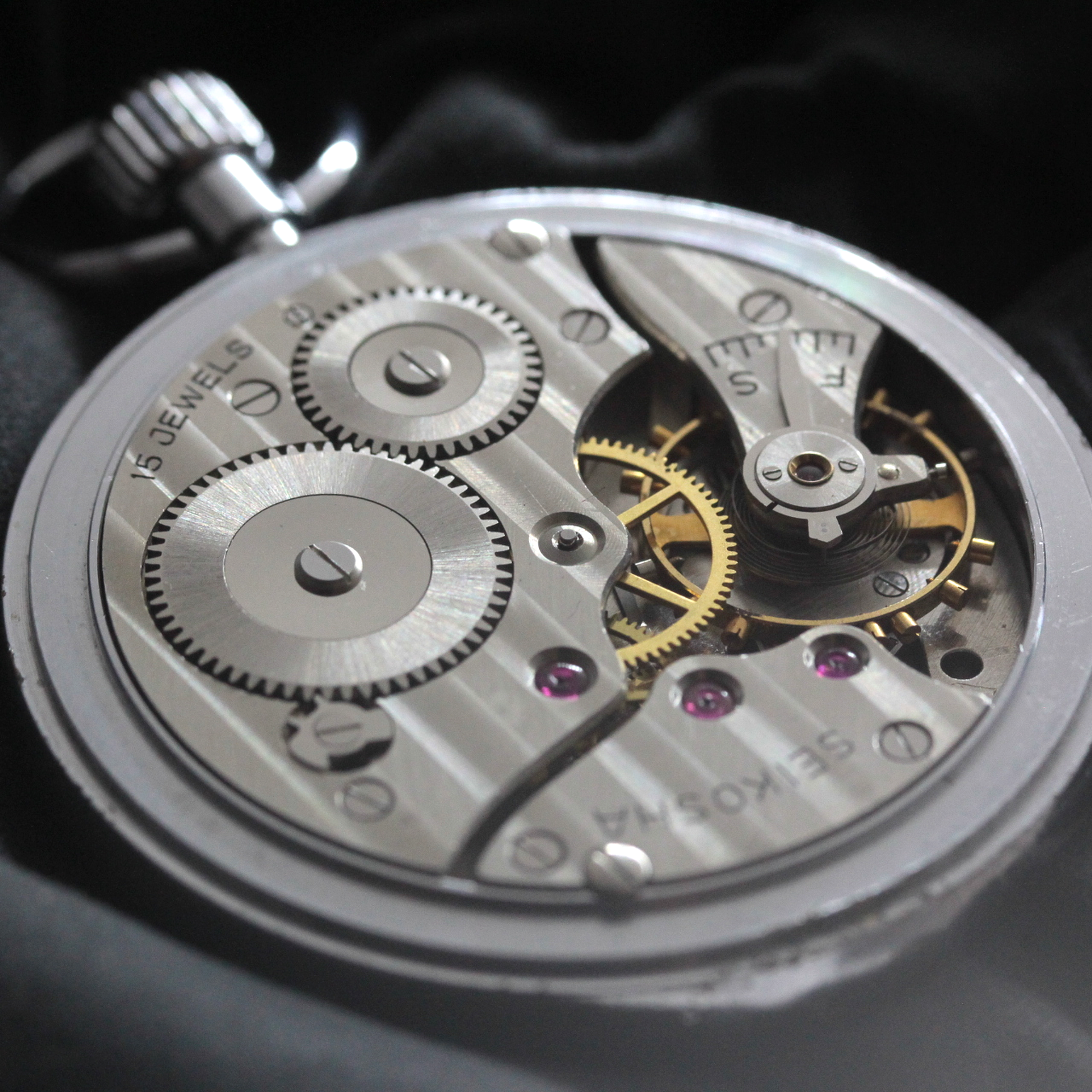 19セイコー 懐中時計19seiko-1375 機械内部