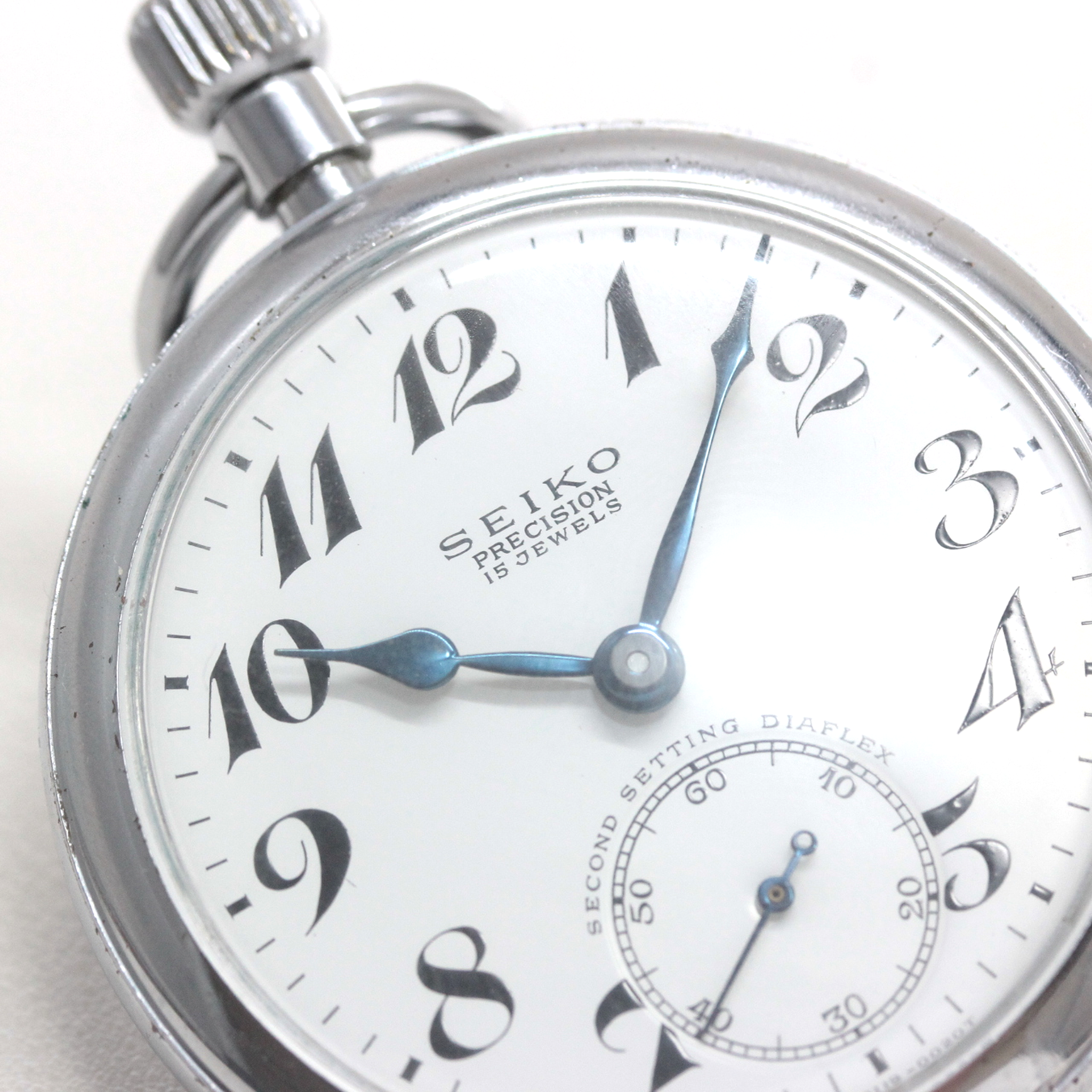 19セイコー 鉄道時計 懐中時計 手巻き式 ヴィンテージ 19seiko-1376 ブルースチール針