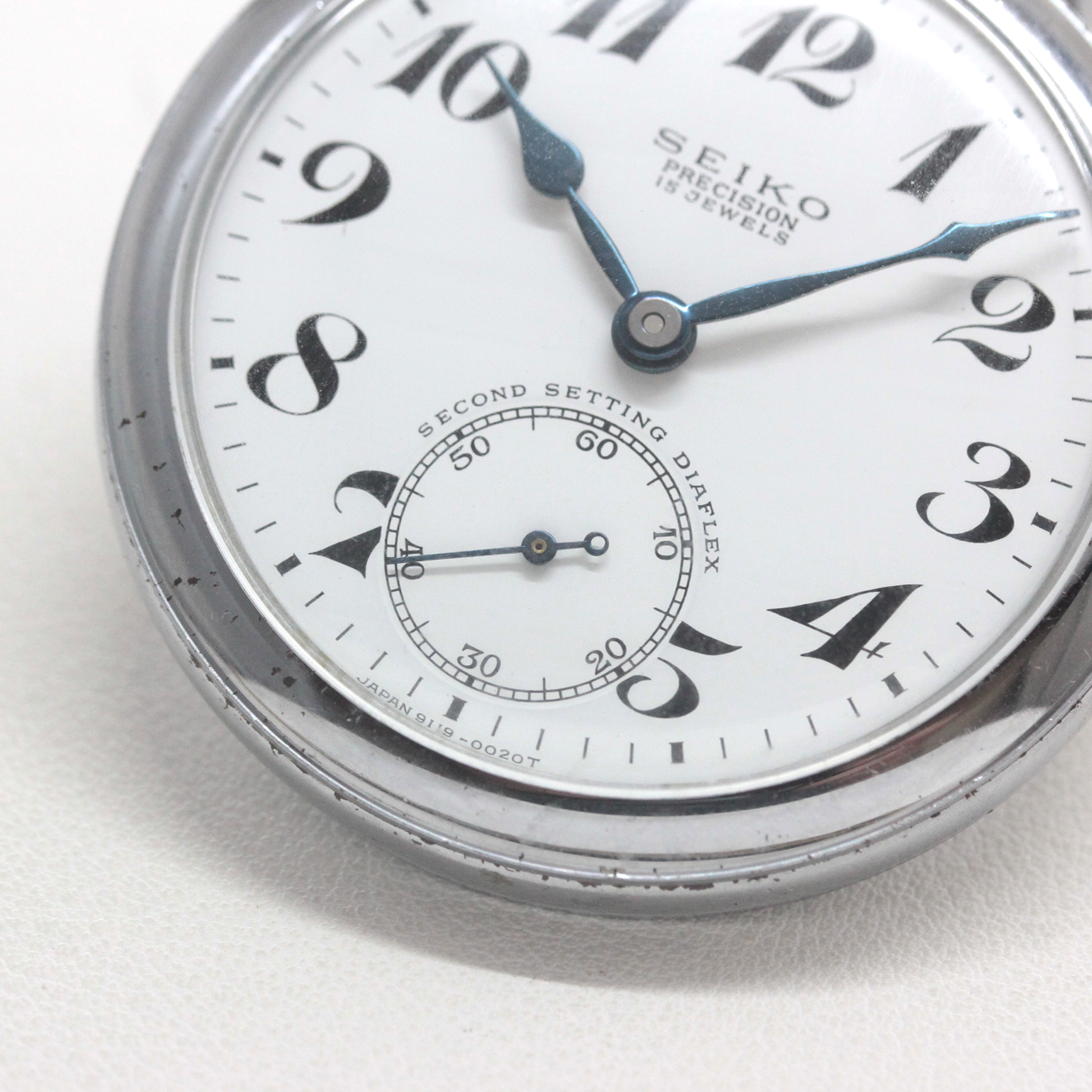 19セイコー 鉄道時計 懐中時計 手巻き式 ヴィンテージ 19seiko-1376 6時方向にスモールセコンド