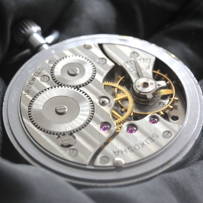 19セイコー 鉄道時計 懐中時計 手巻き式 ヴィンテージ 19seiko-1376 機械内部
