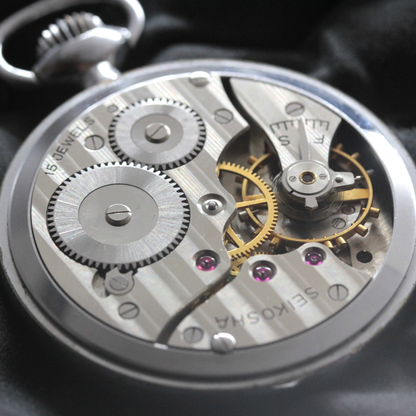 19セイコー 懐中時計 鉄道時計 ヴィンテージ 手巻き式 昭和35年 15石 19seiko-1379 コート・ド・ジュネーブ