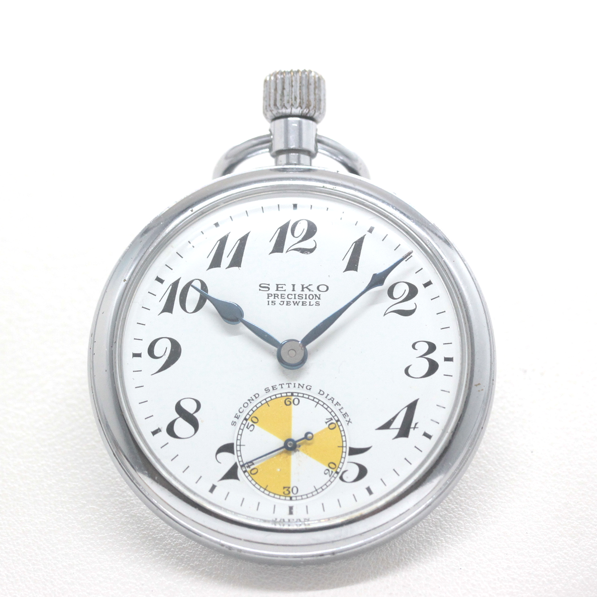 19セイコー  鉄道時計 懐中時計 手巻き式 ヴィンテージ 日本電信電話公社 19seiko-1383 時計正面