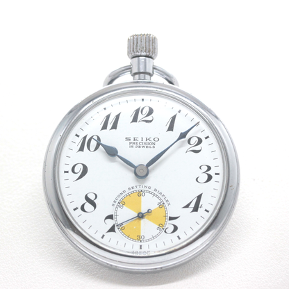 19セイコー  鉄道時計 懐中時計 手巻き式 ヴィンテージ 日本電信電話公社 19seiko-1383 時計正面