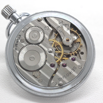 19セイコー  鉄道時計 懐中時計 手巻き式 ヴィンテージ 日本電信電話公社 19seiko-1383 時計内部