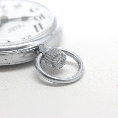 19セイコー 鉄道時計 懐中時計 プレシジョン 「廃」昭40　0283　国鉄関西 19seiko-1386 リューズ周り