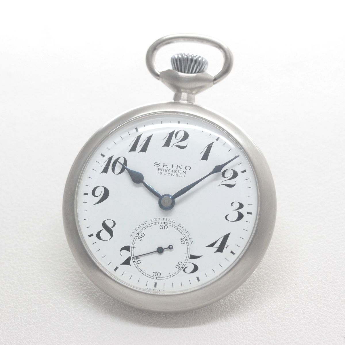 19セイコー プレシジョン 鉄道時計 懐中時計 再メッキ特別モデル ヘアライン仕上げ 19seiko-1400 
