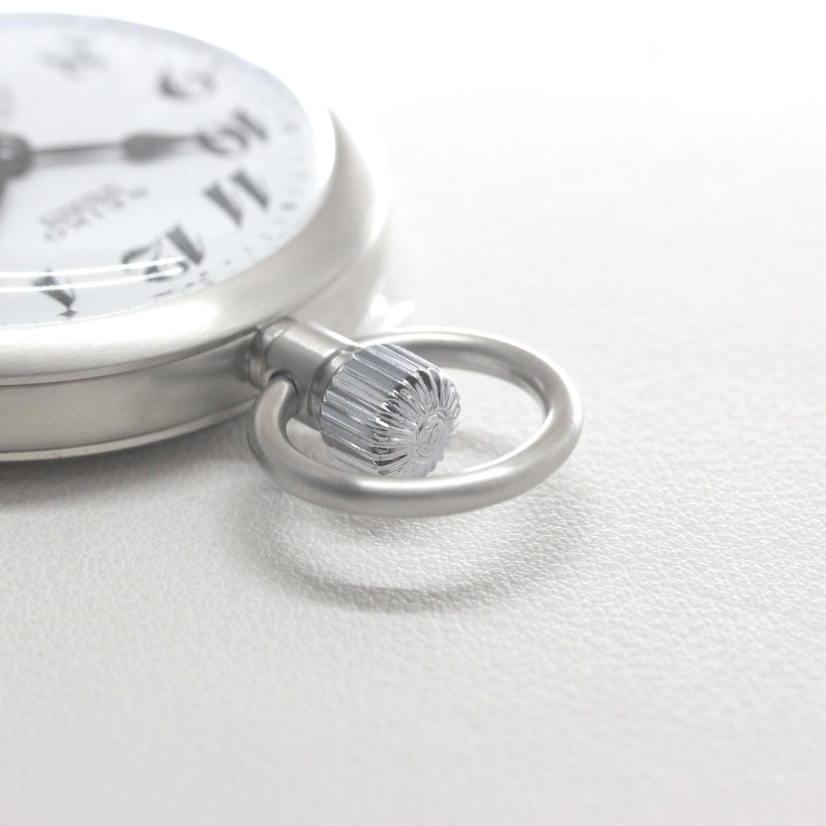 19セイコー プレシジョン 鉄道時計 懐中時計 再メッキ特別モデル ヘアライン仕上げ 19seiko-1401 リューズ周り
