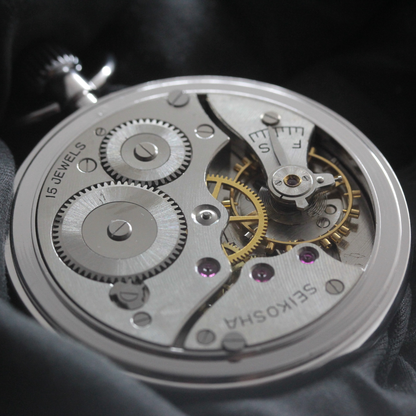 19セイコー プレシジョン 鉄道時計 懐中時計 再メッキ特別モデル 鏡面仕上げ 19seiko-1402 ムーブメント
