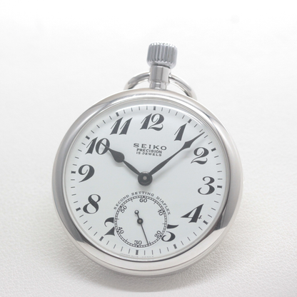 19セイコー プレシジョン 鉄道時計 懐中時計 再メッキ特別モデル 鏡面仕上げ 19seiko-1402