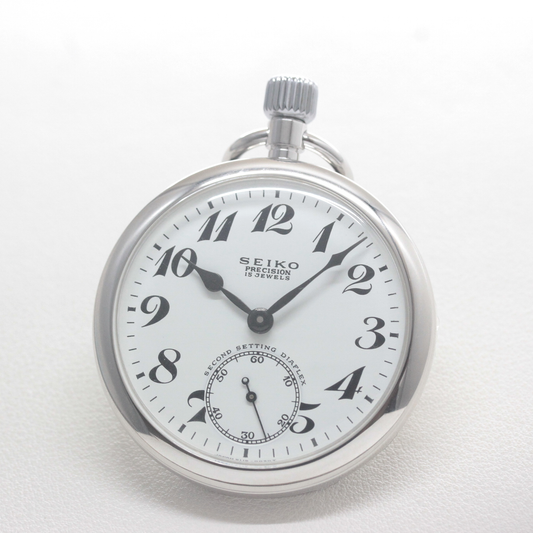 19セイコー プレシジョン 鉄道時計 懐中時計 再メッキ特別モデル 鏡面仕上げ 19seiko-1402