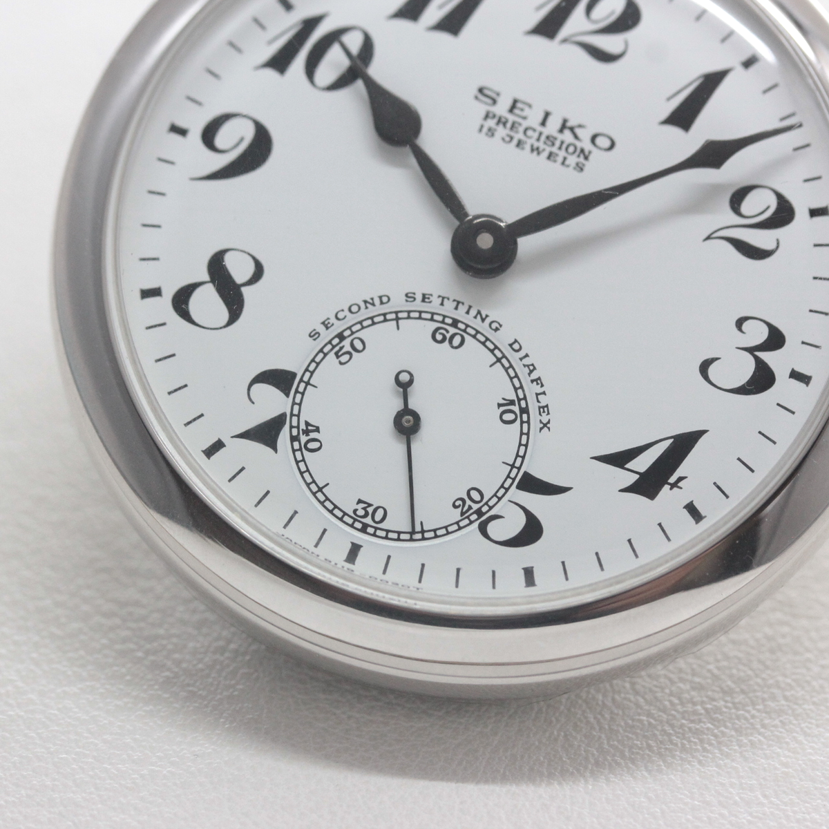 19セイコー プレシジョン 鉄道時計 懐中時計 再メッキ特別モデル 鏡面仕上げ 19seiko-1402 スモールセコンド