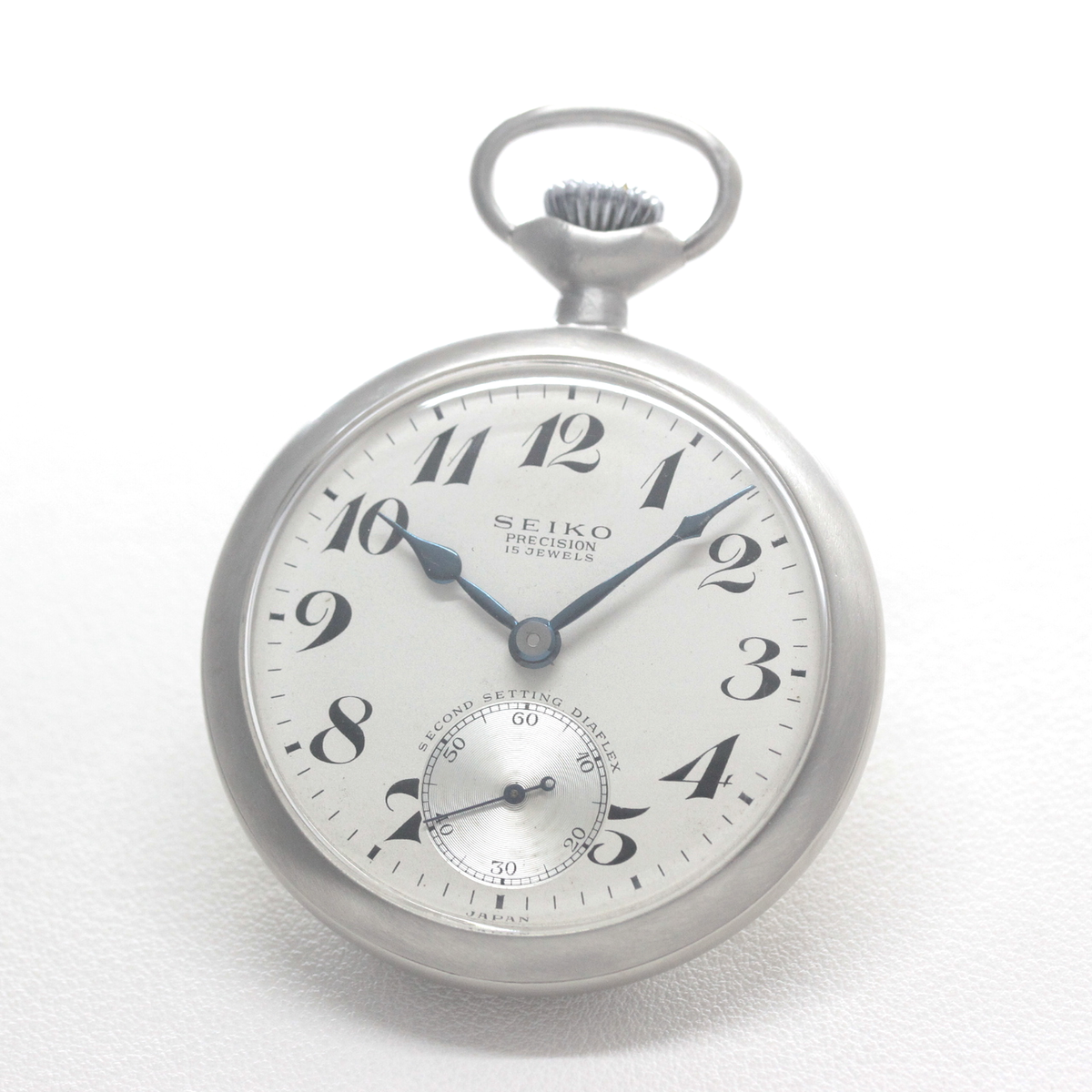 19セイコー プレシジョン 鉄道時計 懐中時計 再メッキ特別モデルヘアライン仕上げ 19seiko-1403 