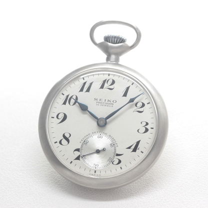 19セイコー プレシジョン 鉄道時計 懐中時計 再メッキ特別モデルヘアライン仕上げ 19seiko-1403 