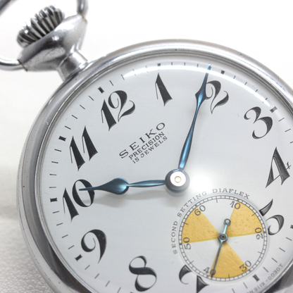 ブルースチール 青焼針 昭和の19セイコーシースルーバックカスタム 電電公社スタイル 19seiko-costom25