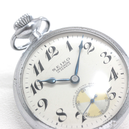 19セイコー シースルーバックカスタム 鉄道時計 懐中時計 手巻き式 ヴィンテージ 19seiko-costom27 文字盤
