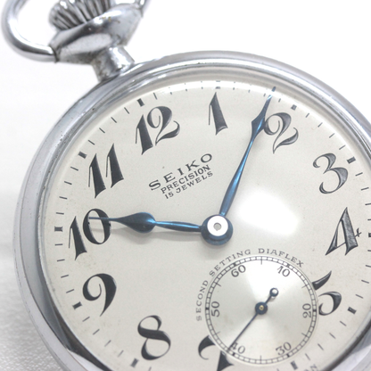 19セイコー シースルーバックカスタム 鉄道時計 懐中時計 手巻き式 ヴィンテージ 19seiko-costom28 文字盤