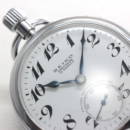 ブルースチール 青焼針 昭和39年の19セイコー鉄道時計 19seiko-1364
